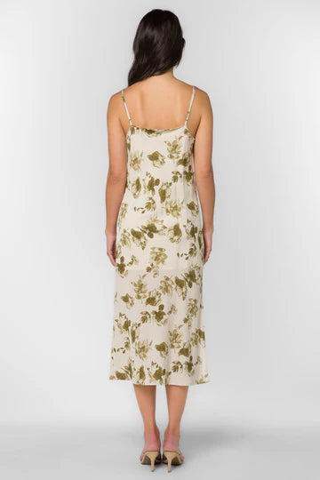 Tallula Dress - Olive Shrub Watercolor