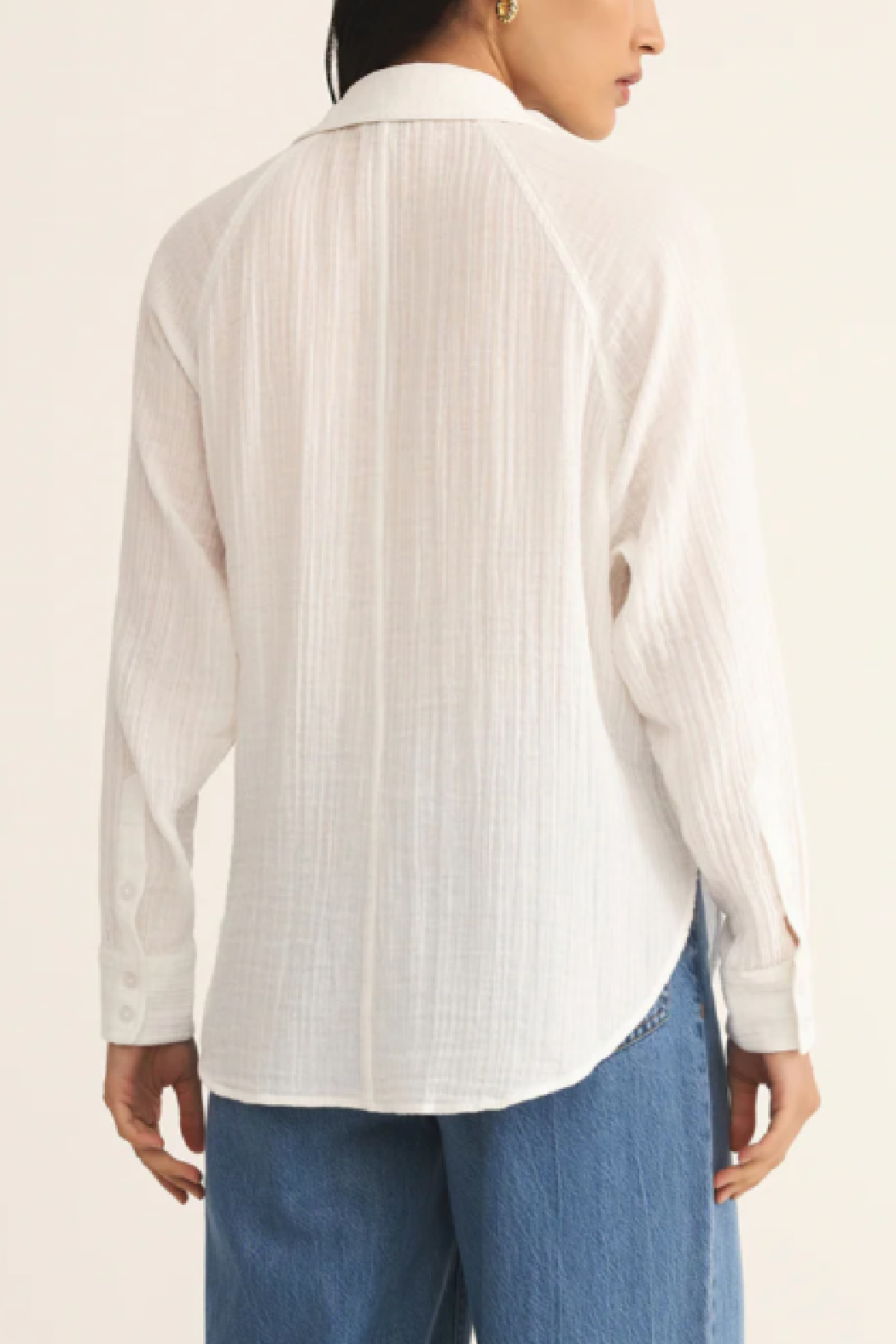 Perfect Airy Gauze Button Up