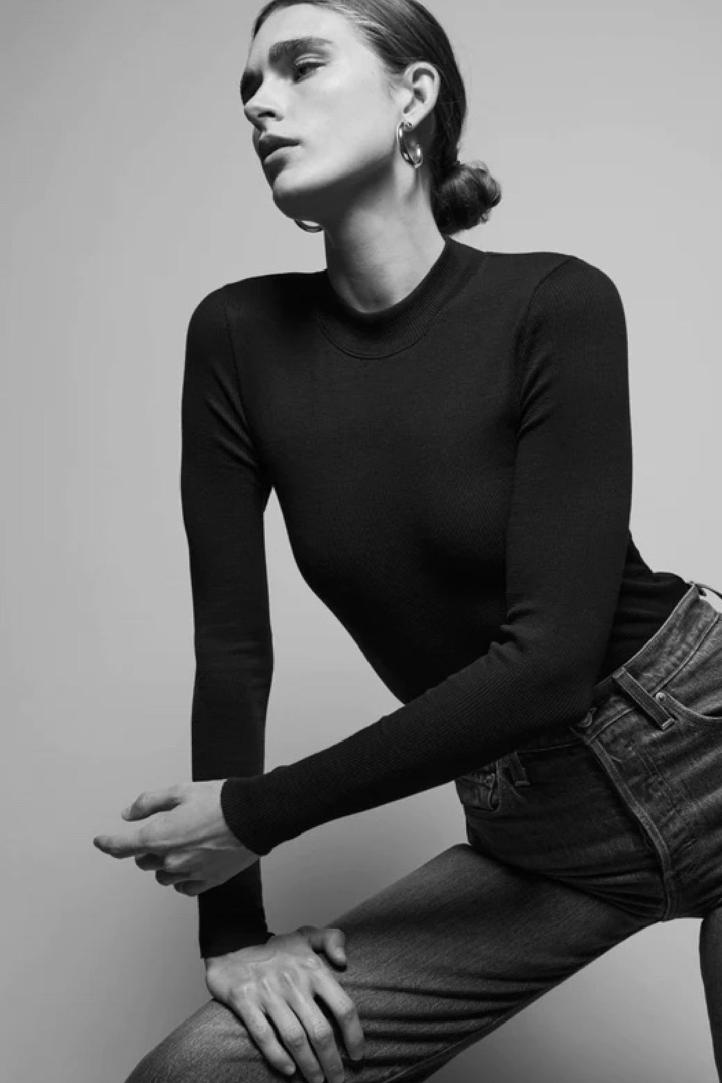 Gina Mock Neck Tee