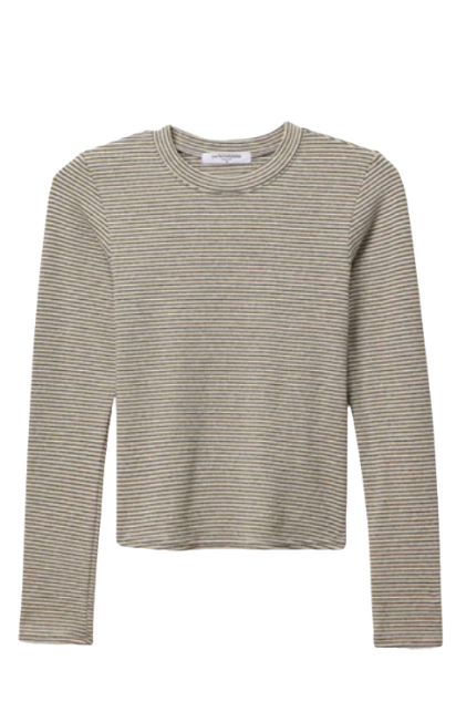 Emma Lux strip rib Crewneck