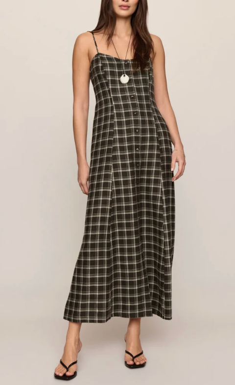 Angel Eyes Plaid Midi