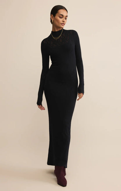 Aden Sweater Dress - Black
