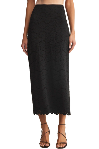 Via Lace Midi Skirt