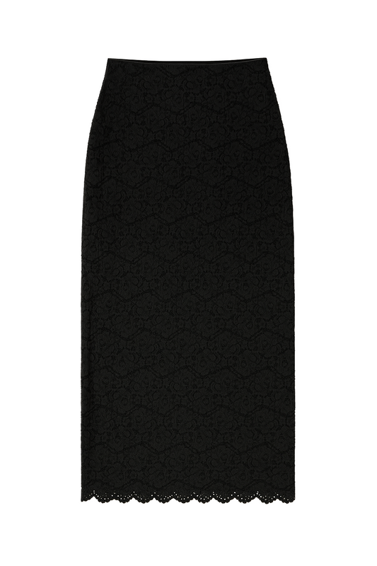 Via Lace Midi Skirt